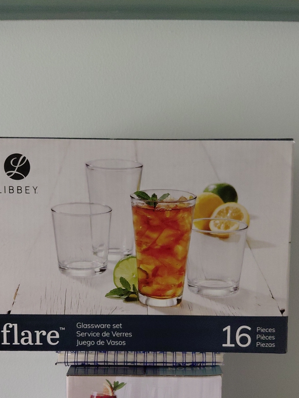 Libbey Clear Glass Flare Tumbler Set Of 16 Pieces